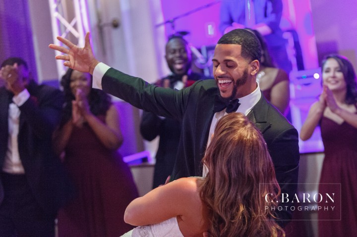 Austin Wedding Photographer; Beaumont Wedding Photographer; C. Baron Photography; Ceremony; College Station wedding Photographer; Conroe Wedding Photograher; Crystal Ballroom; Downtown; Galveston Wedding Photographer; Gold; Houston Wedding Photographer; Luxury; Maroon; Merlot; Red; Rice Lofts; Roses; Wedding; Wine; Woodlands Wedding Photographer; ballroom;