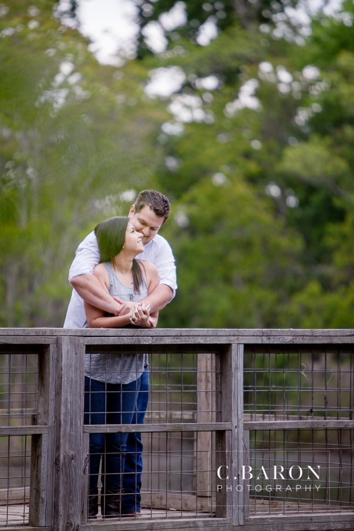 2013, April, C. Baron Photography, cloudy, Couple, Engagement, houston, Nature, outdoor, Park, Theis Attaway, Tomball, Woods