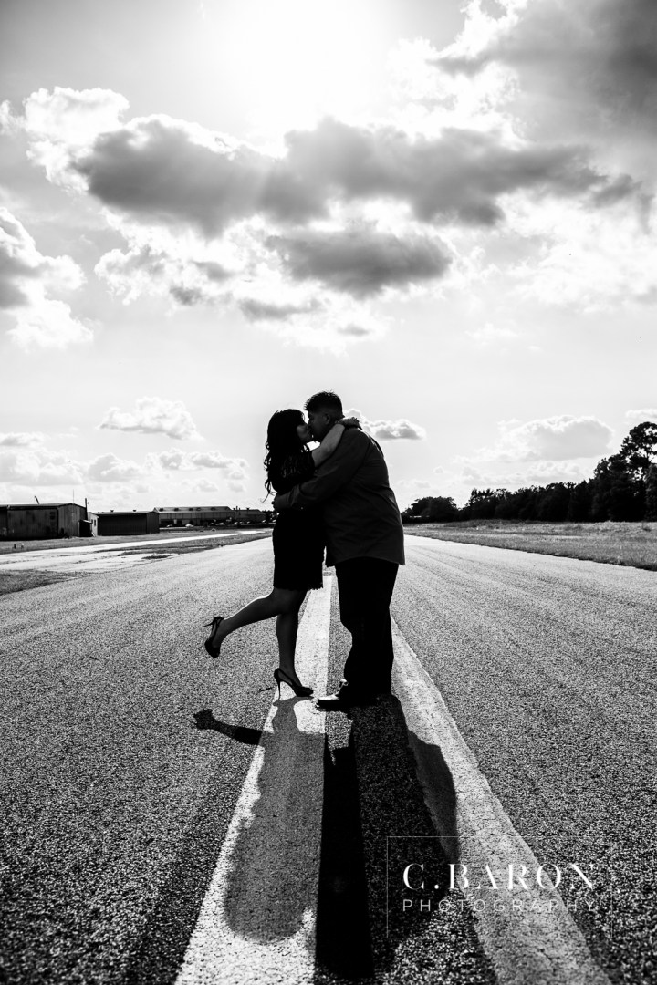 Airplane, Airport, C. Baron Photography, Couple, Cypress, Engagement, houston, May, Runway, Texas, Wedding Photographer