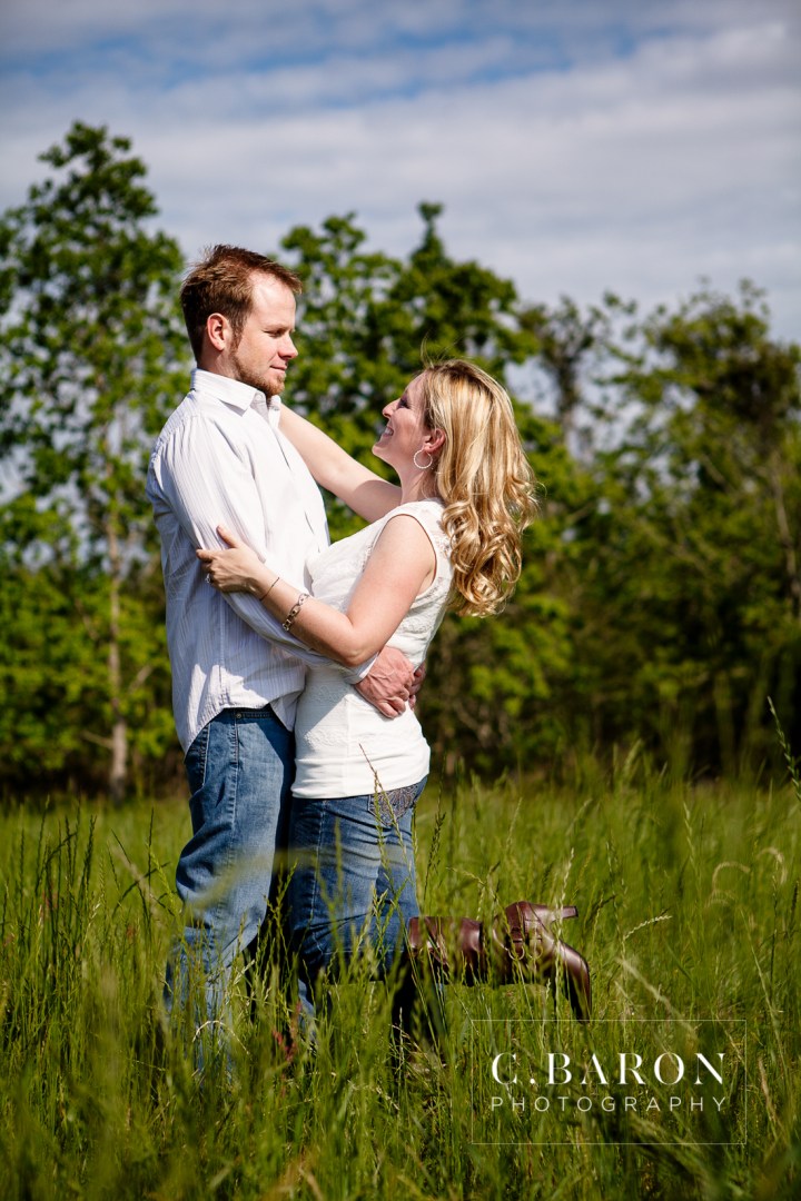 April, C. Baron Photography, Couple, Engagement, flowers, houston, Humble, Mercer, Park, Spring