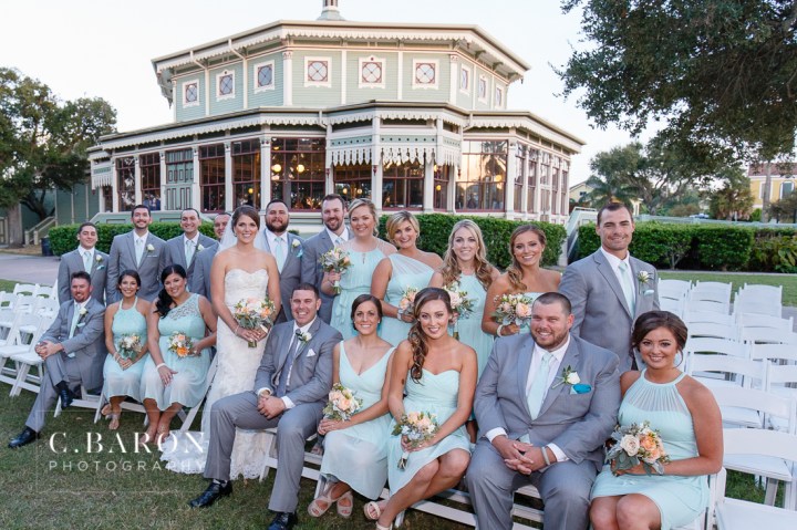 Austin Wedding Photographer; Beaumont Wedding Photographer; C. Baron photography; College Station wedding Photographer; Conroe Wedding Photograher; Fall; Galveston HIstorical Foundation; Galveston Wedding Photographer; Garten Verein; Historical; Houston Wedding Photographer; Mint green; Outdoor Ceremony; Woodlands Wedding Photographer; beachy; dusty miller; peach roses; sea shells; sunset;