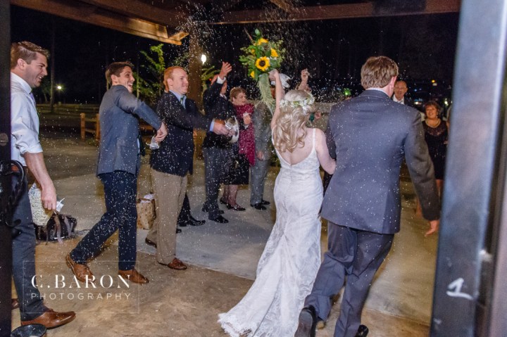 Austin Wedding Photographer, Beaumont wedding Photographer, C. Baron Photography, College Station wedding Photographer, Conroe Wedding Photograher, Crystal Springs, first look, flower crown, Galveston Wedding Photographer, Houston wedding Photographer, lace dress, Magnolia, mismatched china, Naked wedding cake, Outdoor Ceremony, Reception, sunflowers, sunset, Texas, Unfrosted cake, Woodlands Wedding Photographer