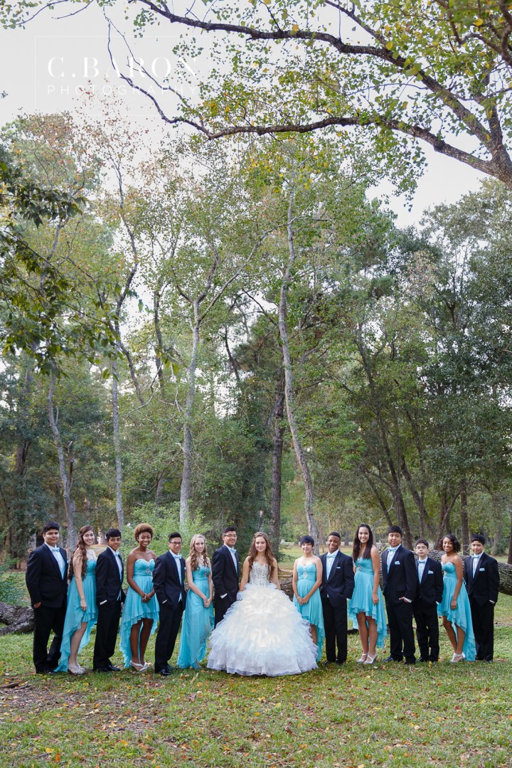 15th birthday; Austin Wedding Photographer; Beaumont Wedding Photographer; Blue; C. Baron Photography; College Station wedding Photographer; Conroe Wedding Photograher; Galveston Wedding Photographer; Happy Birthday; Houston Quince Photographer; Houston Wedding Photographer; Northwest Forest Conference Center; Quince Court; Quinceanera; Turquoise; Woodlands Wedding Photographer; silver;