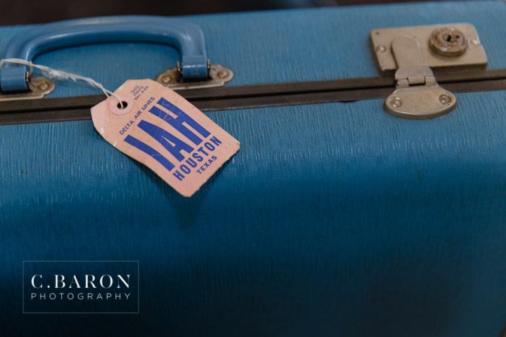 1940 Air Terminal Museum; Airplane; Airport; C. Baron Photography; Gold; Headband; History; Hobby; Houston wedding Photographer; IAH; LJ Flower Co; Negative Space; Old suitcase; Runway; SE Texas; Stephanye Lynn Events; Texas; art deco; aviation; cakes by gina; hangar; houston; lavender; matte gold sequin; navy; silverbox secrets; something blue bridal;