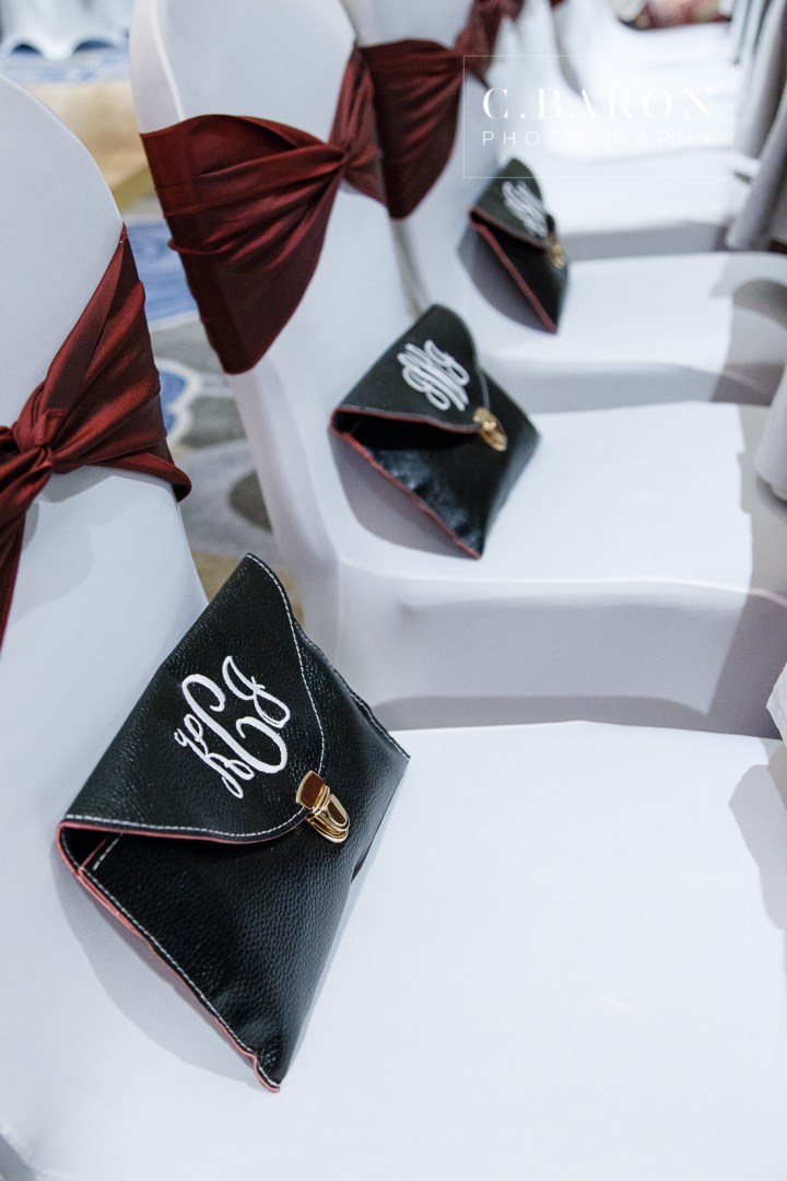 Aggies; Austin Wedding Photographer; Autumn; Beaumont wedding Photographer; C. Baron Photography; Ceremony; College Station wedding Photographer; Conroe Wedding Photograher; Doubletree Hotel; Fall; Galveston Wedding Photographer; Houston wedding Photographer; Maroon & White; Merlot dresses; South Main Baptist church; Texas A&M; Windy Day; Woodlands Wedding Photographer; downtown Houston; event Identity; wedding band;