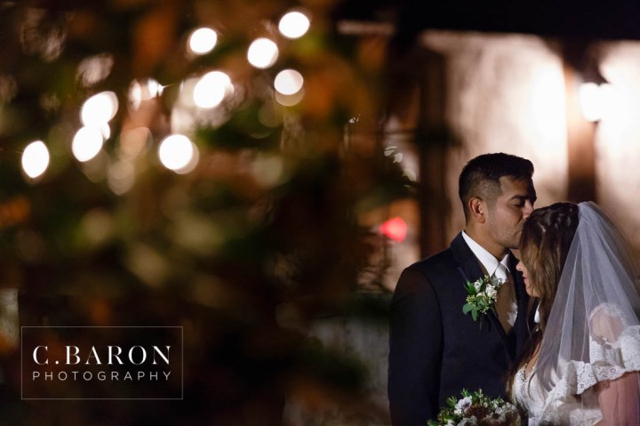 Amber Springs; Austin Wedding Photographer; Beaumont Wedding Photographer; C. Baron PHotography; Christmas; College Station wedding Photographer; Conroe Wedding Photograher; Conroe Wedding Photographer; Galveston Wedding Photographer; Houston Wedding Photographer; Pine cones; Pines; Stonehall; Texas; Winter; Woodlands Wedding Photographer; candlelight; christmas lights; couple; evening; weddings;