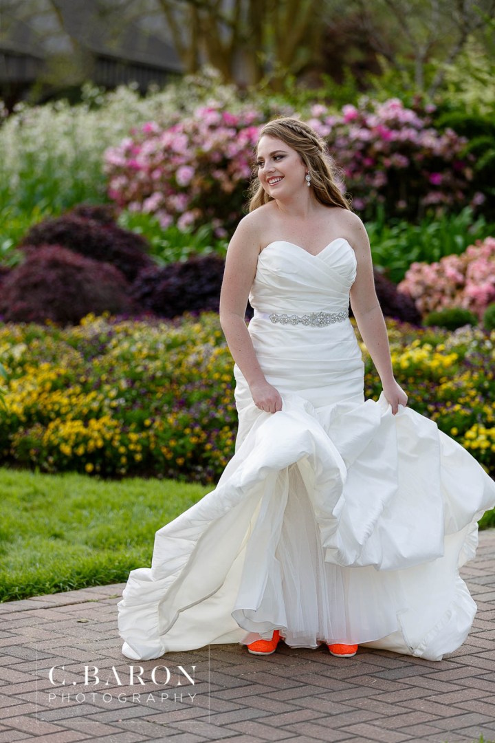 Bluebonnets; Bridals; C. Baron Photography; Coral; Flats; Houston wedding Photographer; Orange; Park; Silk; Spring; flowers; strapless gown;