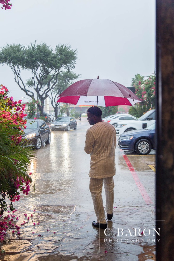 Austin Wedding Photographer; Beaumont wedding Photographer; C. Baron Photography; Catholic mass; College Station wedding Photographer; Conroe Wedding Photograher; Coral; Couple; Galveston Wedding Photographer; Groom; Houston wedding Photographer; Nigerian Wedding; Peach; Pearland; St. Helen's Catholic Church; Texas; The Bougainvilleas; Wedding; Woodlands Wedding Photographer; blush; bride; brooch bouquet; church wedding;