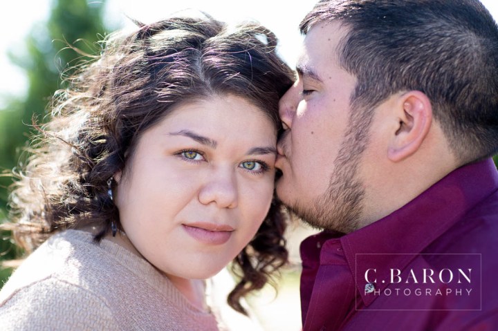 Barn; C. Baron Photography; Cocker Spaniel; Dog; E-session; Engagement; Houston Engagement Photographer; Maroon; Red; Rustic; Texas; afternoon; crimson; farm; goats; holiday; houston; trees; winter;