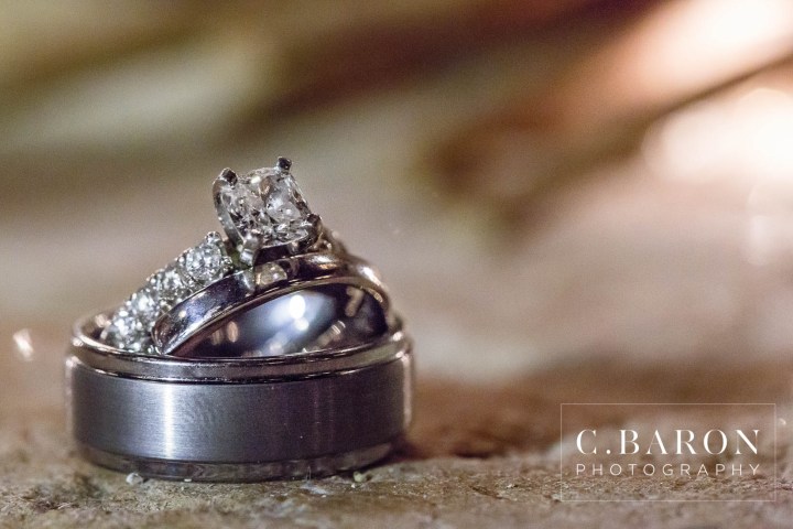 Butler's Courtyard; C. Baron Photography; Elegant; Exposed Brick; Galveston County Weddings; Historic Venue; Houston Engagement Photographer; League City; Outdoor Ceremony; Texas; Wedding Photography; Yellow; chandeliers; confetti leave; garden; sunflowers;