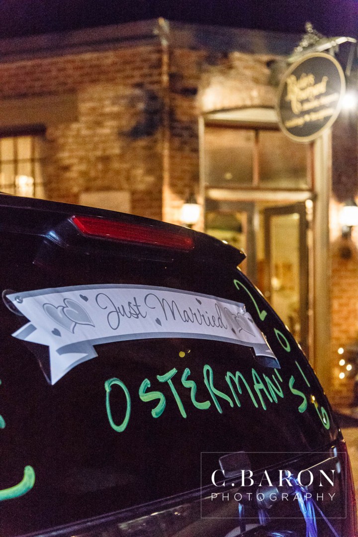 Butler's Courtyard; C. Baron Photography; Elegant; Exposed Brick; Galveston County Weddings; Historic Venue; Houston Engagement Photographer; League City; Outdoor Ceremony; Texas; Wedding Photography; Yellow; chandeliers; confetti leave; garden; sunflowers;