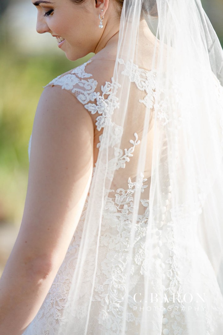 Bridals; C. Baron Photography; Houston Wedding PHotographer; Spring; Texas; Tomball; chandelier Grove; farmstead; illusion lace; veil;