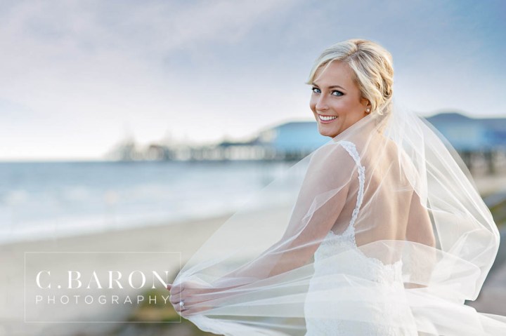 Beach; Bridals; C. Baron Photography; Formals; Galveston Island; Galveston Wedding Photographer; Historic Hotel; Hotel Galvez; Houston wedding Photographer; Lace gown; Palm Trees; Seaside; Seawall; Spring; Texas Wedding Photographer; sunny afternoon;