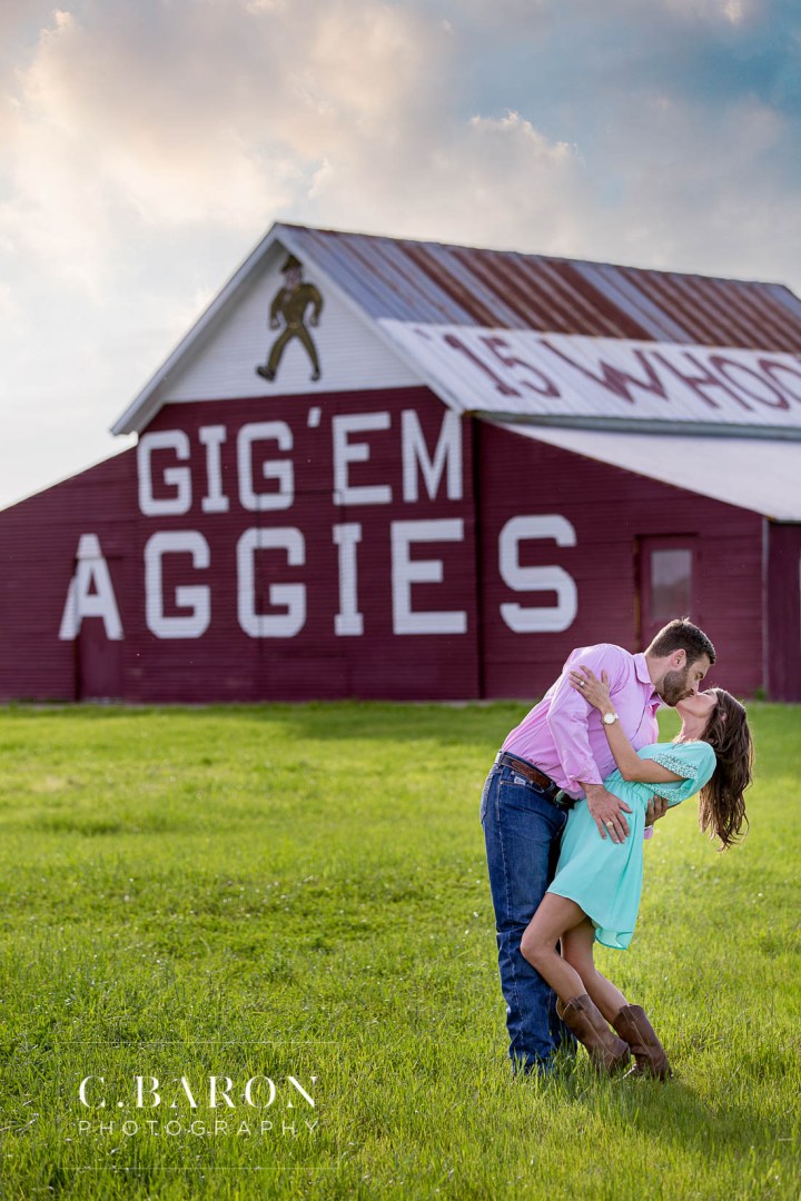 12th man; Aggie Barn; Aggie ring; Aggies; Bluebonnets; C. Baron Photography; Campus; College Station Engagement Photographer; Cowboy boots; E-session; Houston wedding Photographer; Kyle Field; Texas A&M University; Whoop; Wildflowers; maroon dress; stadium;