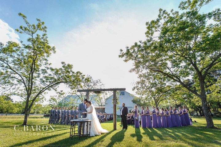 Aggie War Hymn; Aggies; Barn Reception; C. Baron Photography; Cornelius Florist NW; Elegant; Glow Sticks; Grey; Houston wedding Photographer; Outdoor Ceremony; Ring Toss; Smokey lavender; Spring; Texas; Texas A&M; Tomball; Tomball Wedding Photographer; Vintage Rolls Royce; Woodlands Wedding Photographer; bell exit; chandelier Grove; communion; games for kids; gray; group prayer; lavender; purple; purple roses; ribbon leave;