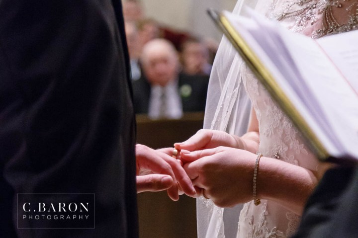 Beaded capelet; C. Baron Photography; Central Christian Church; Galveston; Galveston Wedding Photographer; Garten Verein; Gold; Groom; Historical building; Horse Carriage; Impression Bridal; Island; Red Roses; Rose Petal Leave; Spring; Texas; blush lace gown; bride; cowboy hat;