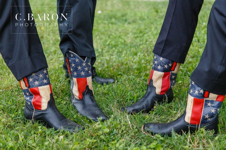 Alvin; C. Baron Photography; Charcoal Gray; Coral; Cowboy boots; Grey; Houston wedding Photographer; Oakwind Manor; Outdoor Ceremony; Outdoor reception; Patriotic; Peach; Red Barn; Sparkler Leave; Texas; Texas Barn; Tom's; Unity Cross; corvette; flag; strapless gown;