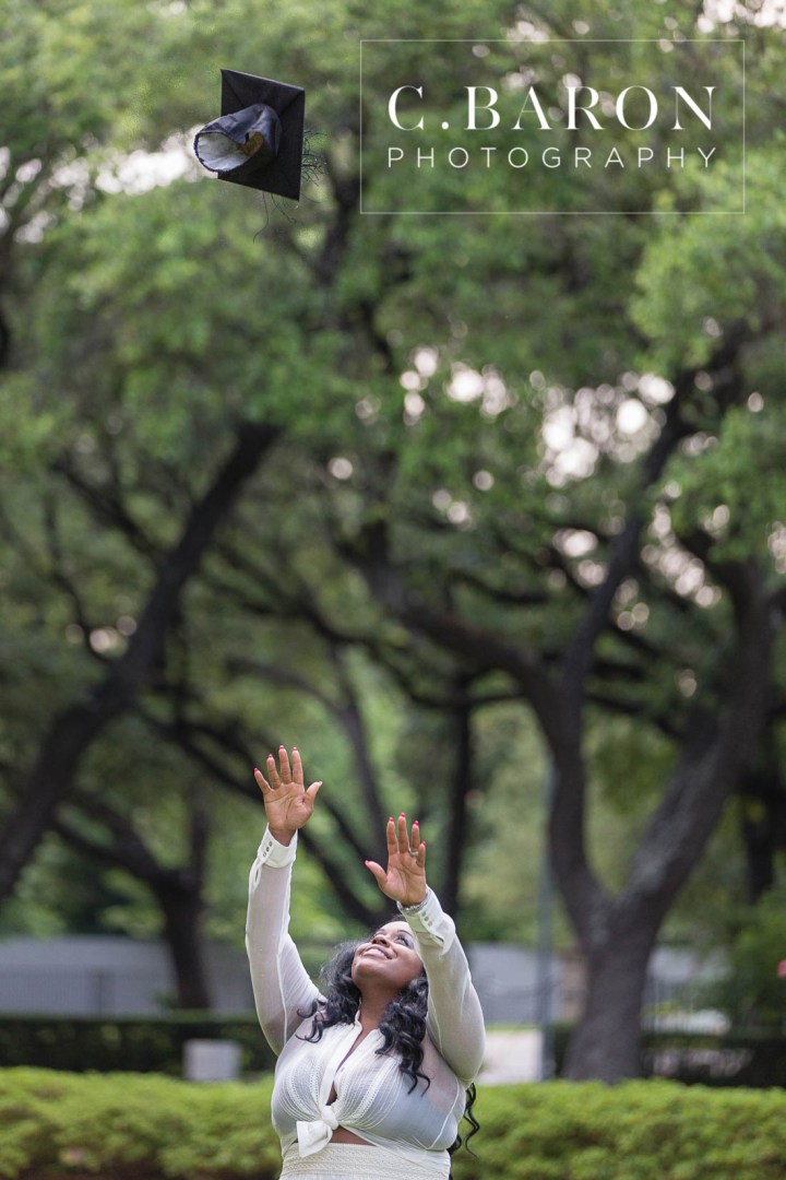 C. Baron Photography; Cap and Gown; College; Cougars; Go Coogs; Graduation; Houston Photographer; Luxury; Senior Portraits; University of Houston; UofH Downtown;