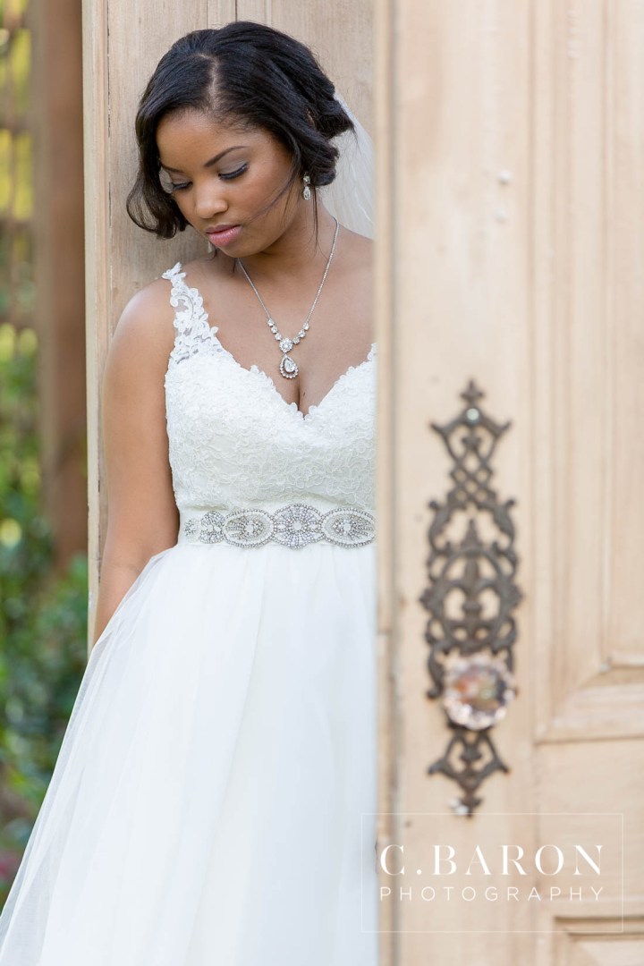 Bridal Photographer; C. Baron Photography; Conroe Wedding Photographer; Empire Waist; Formal; Houston Wedding PHotographer; Outdoor session; The Carriage House; Tulle gown; bridals; creekside;