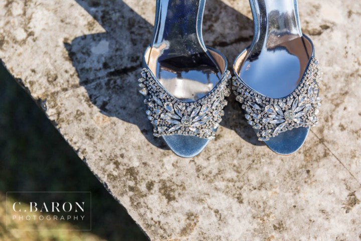 C. Baron Photography; Destination Wedding Photographer; Fall; Groom; Houston Weddings; Houston wedding Photographer; Indoor ceremony; Montgomery County Texas; Olde Dobbin Station; Texas Weddings; The Woodlands; bride; grand march; robes; sparkly; updo;