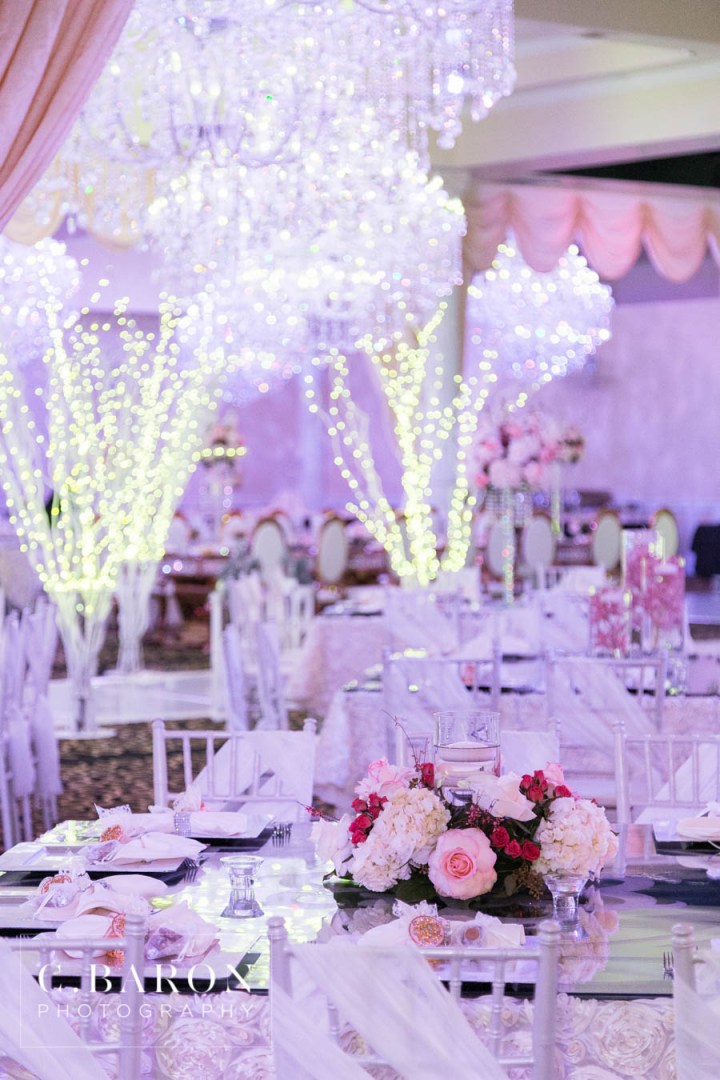 Aerialst; Black Tie; C. Baron Photography; Chandliers; Elegant; Houston Texas; Luxury; Mercedes; Pink; Reception; Sans Souci Ballroom; Sparkler Exit; Tomball Texas; formal; largest chandeliers; purple; winter; zaffa;