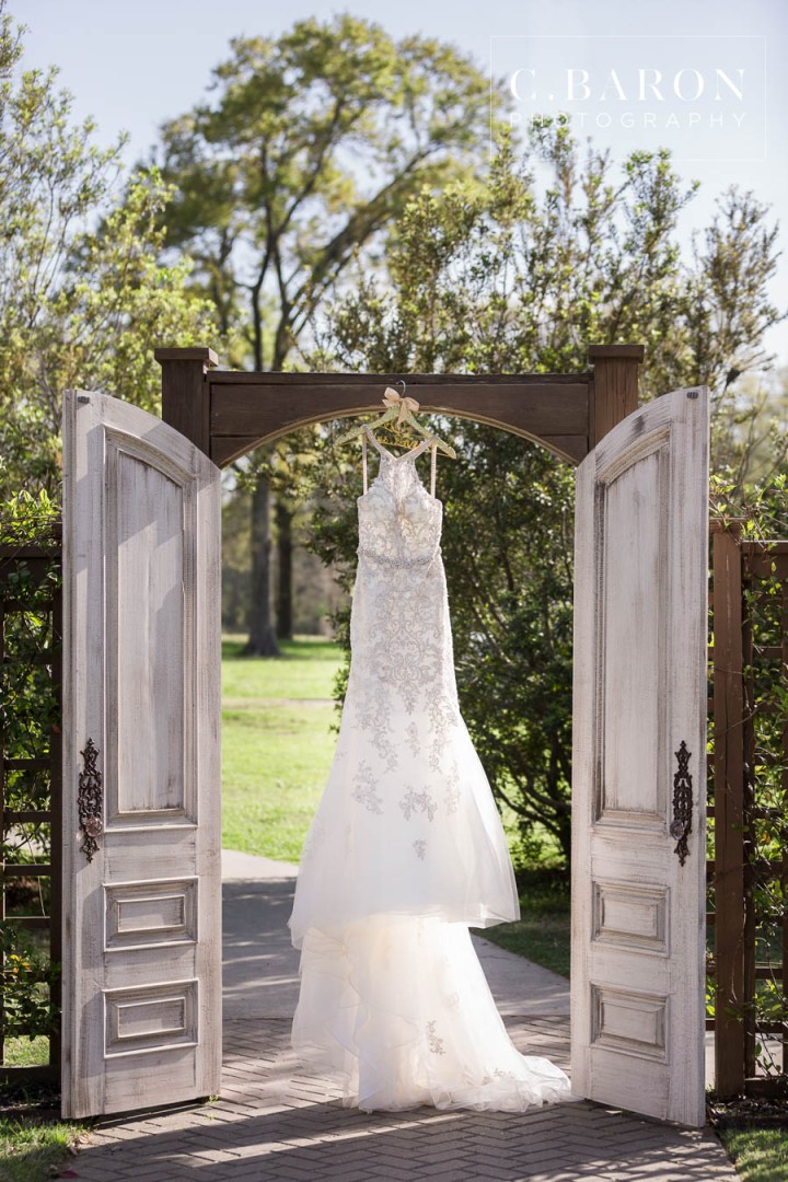 Beauty & the Beast; Bright pastels; C. Baron Photography; Disney Bride; Disney Princess; Glam; Halter gown; Highlight Film; Houston Wedding Ciinematogrpher; Lush florals; Mix & Match bridesmaid's dresses; Outdoor Ceremony; Rustic Venue; Streamer Exit; The Carriage House; Wine ceremony; Woodlands Wedding Photographer; calligraphy signs; chandeliers; conroe Texas;