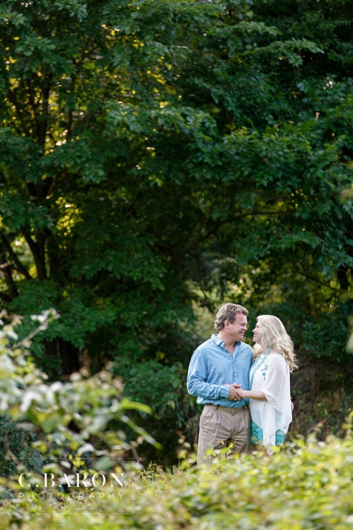 Blue, C. Baron Photography, couple, creek, Engagement, Engagement Session, Houston Engagement Photographer, lace, nature, park, Shorts, Sunset, Texas, trees, Turqouise, Woodlands Wedding Photographer