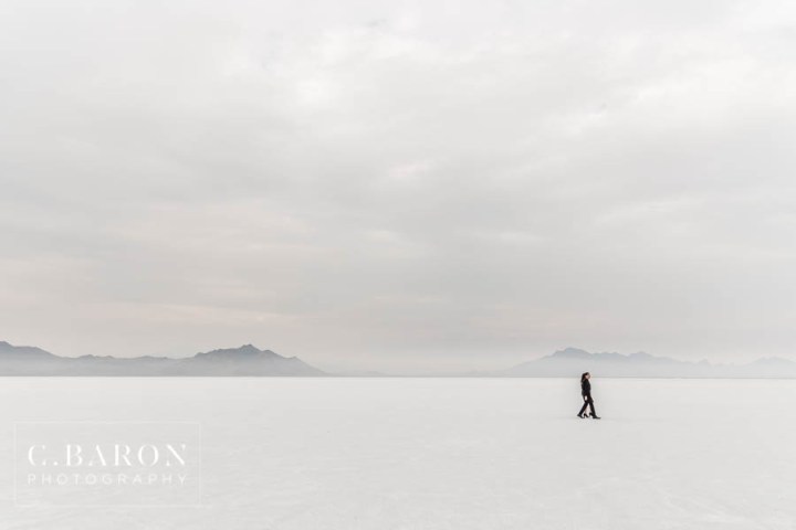 C. Baron Photography; Destination Engagement Photographer; Destination Wedding Photographer; Engagement session; Houston Engagement Photographer; Houston wedding Photographer; Salt Flats; Salt Lake City; Velvet Tux; Whiteout; snow; winter; winter time;