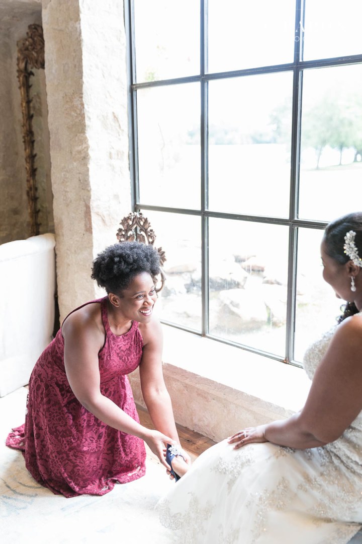 15th century French chapel; C. Baron Photography; Classic; Elegant; Gold; Groom; Houston Oaks Country Club; Houston wedding Photographer; Johanna Terry Events; Lakeside ceremony; Mariachi band; Outdoor Ceremony; PIper and Muse Events; Pink; Sparkler Exit; The Clubs at Houston Oaks; Vintage Rolls Royce; beaded dress; black bowtie; black suit; blush; brunette; first look; flower archway; glasses; greenery; hair piece; half updo; lantern release; outdoor portraits; strapped dress;