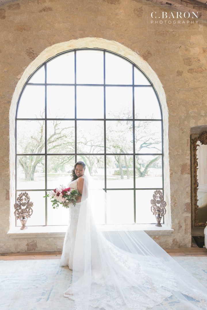 15th century French chapel; C. Baron Photography; Classic; Elegant; Gold; Groom; Houston Oaks Country Club; Houston wedding Photographer; Johanna Terry Events; Lakeside ceremony; Mariachi band; Outdoor Ceremony; PIper and Muse Events; Pink; Sparkler Exit; The Clubs at Houston Oaks; Vintage Rolls Royce; beaded dress; black bowtie; black suit; blush; brunette; first look; flower archway; glasses; greenery; hair piece; half updo; lantern release; outdoor portraits; strapped dress;