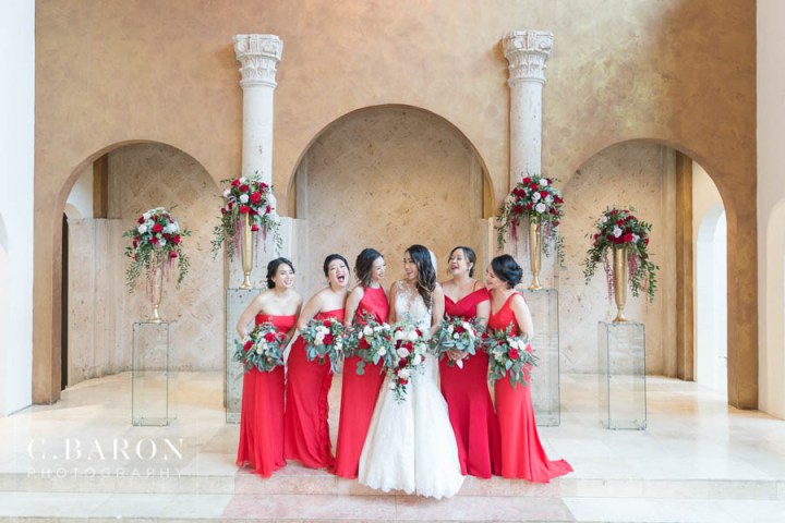 Asian; Bell Tower on 34th; C. Baron Photography; Campanile Chapel; Eventology Weddings; Gold; Houston Weddings; Houston wedding Photographer; Indoor ceremony; Petal Toss; Rainy Day; Red; Texas Weddings; The Bloom Room; summer;