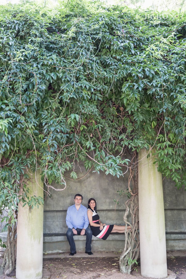 Fun summer engagement session at Hermann Park in Houston Texas