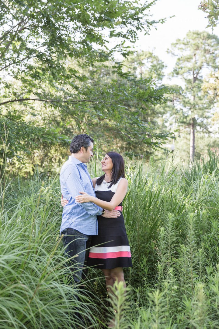 Fun summer engagement session at Hermann Park in Houston Texas