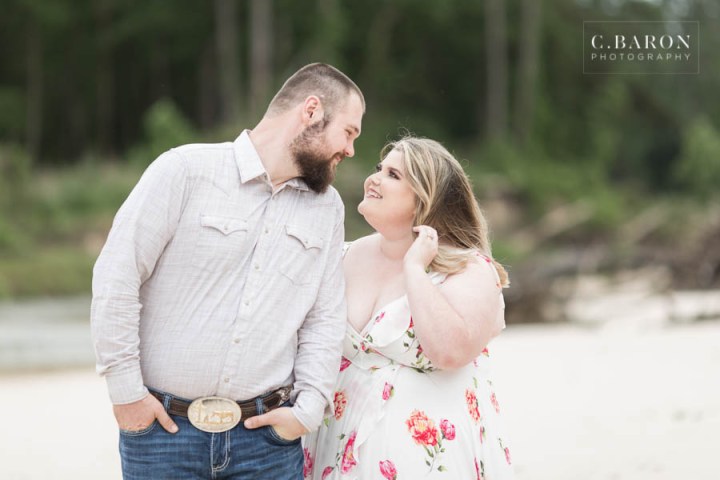 C. Baron Photography; Engagement session; Houston Engagement Photographer; Riverside; Texas Weddings; creek; rustic engagement session; summer;