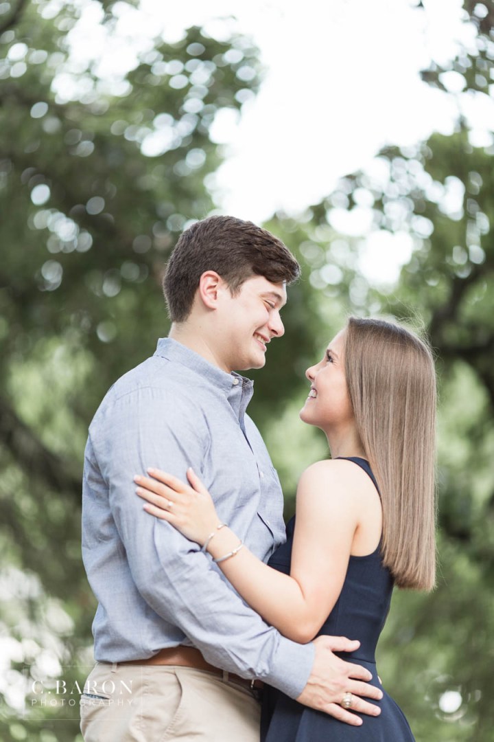 Fun summer engagement session at Hermann Park in Houston Texas