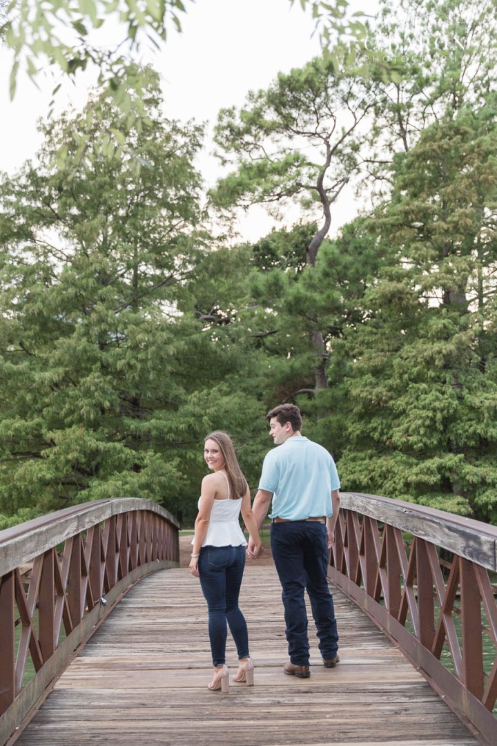 Fun summer engagement session at Hermann Park in Houston Texas