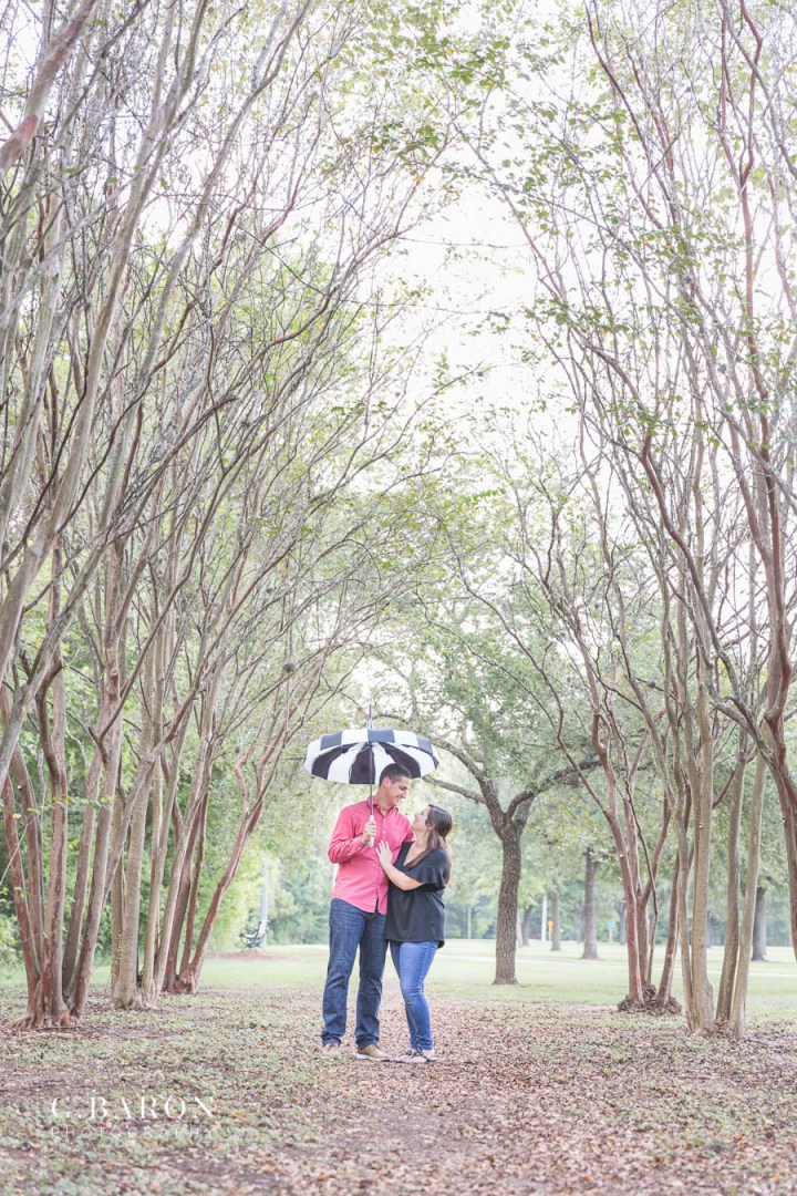 C. Baron Photography; Dog; Engagement; Hook 'em; Houston Engagement Photographer; Nature; Park; Spanish Moss; UT; University of Texas;