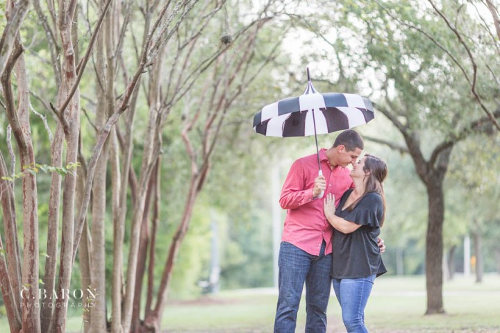 C. Baron Photography; Dog; Engagement; Hook 'em; Houston Engagement Photographer; Nature; Park; Spanish Moss; UT; University of Texas;