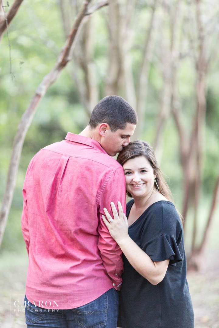 C. Baron Photography; Dog; Engagement; Hook 'em; Houston Engagement Photographer; Nature; Park; Spanish Moss; UT; University of Texas;