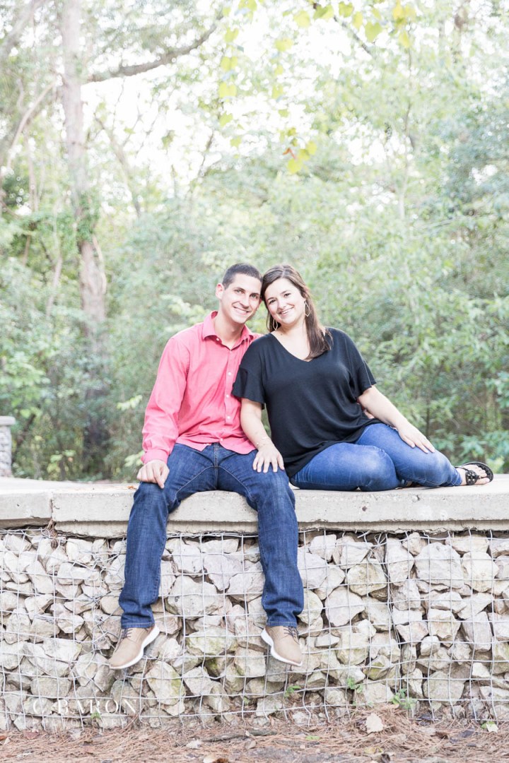 C. Baron Photography; Dog; Engagement; Hook 'em; Houston Engagement Photographer; Nature; Park; Spanish Moss; UT; University of Texas;