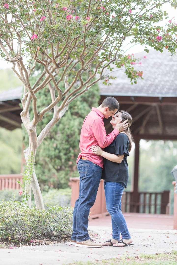 C. Baron Photography; Dog; Engagement; Hook 'em; Houston Engagement Photographer; Nature; Park; Spanish Moss; UT; University of Texas;