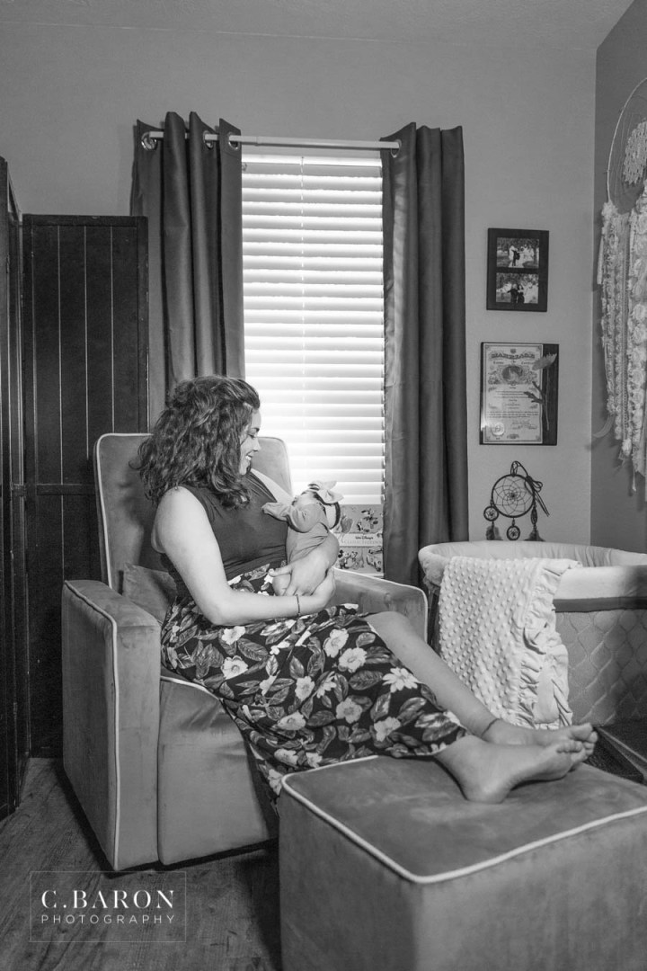 C. Baron Photography; Girl; Houston Newborn Photographer; Pink; Texas Baby Photographer; baby portraits; lifestyle newborn photos; newborn session;