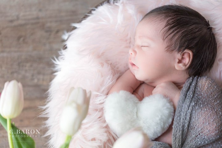 C. Baron Photography; Girl; Houston Newborn Photographer; Pink; Texas Baby Photographer; baby portraits; lifestyle newborn photos; newborn session;