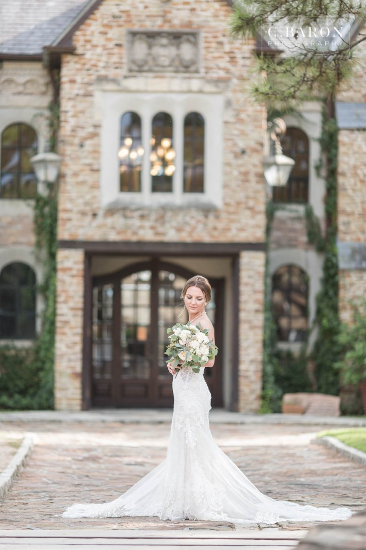 Beautiful Bridal session in European style village in the Housto