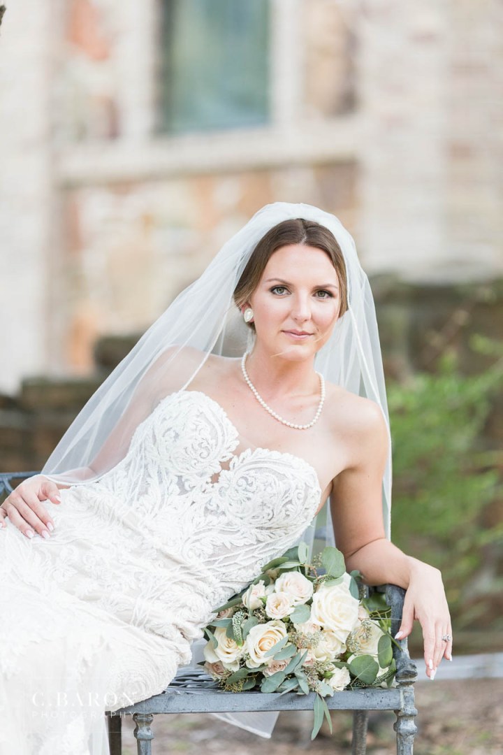 Beautiful Bridal session in European style village in the Housto